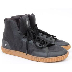 Flux Footwear Men's 12 Adapt High Top Trainer Black Gum Athletic Shoes Sneakers